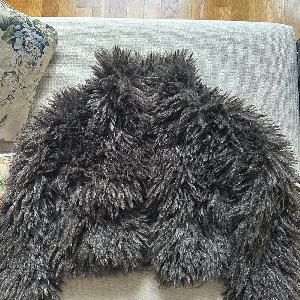 Brown Faux Fur Shaggy Jacket